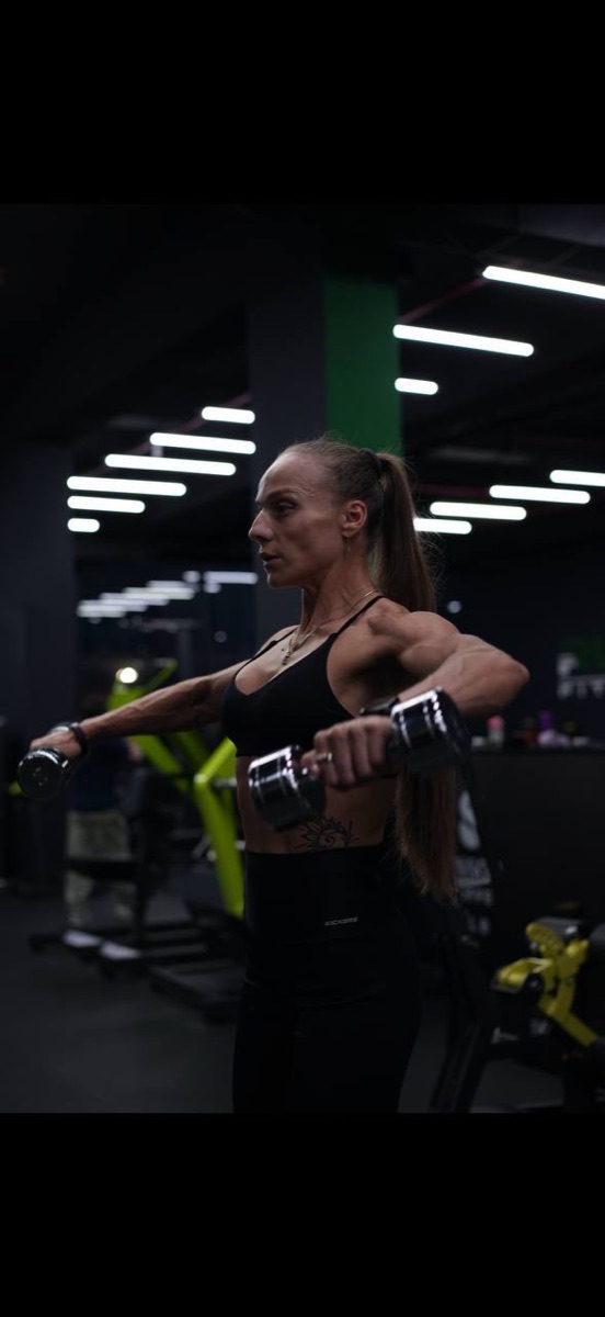 Элина на тренировке